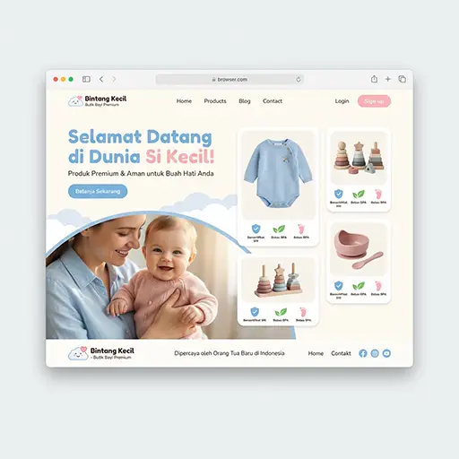 Preview Landing Page BabyNest Products