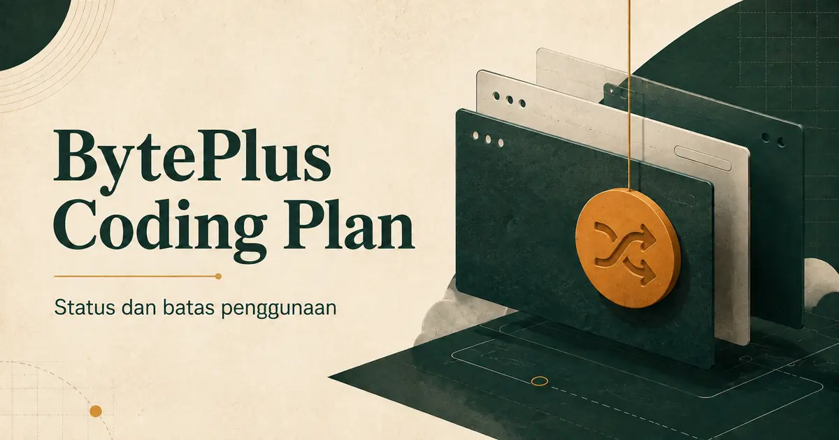 Ilustrasi pemeriksaan status dan batas penggunaan Coding Plan