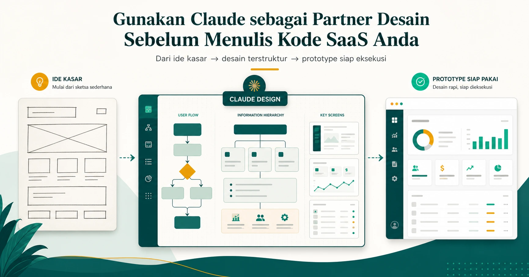 Claude Design Sebelum Coding: Cara Merapikan UI SaaS Tanpa Terjebak Feature Bloat