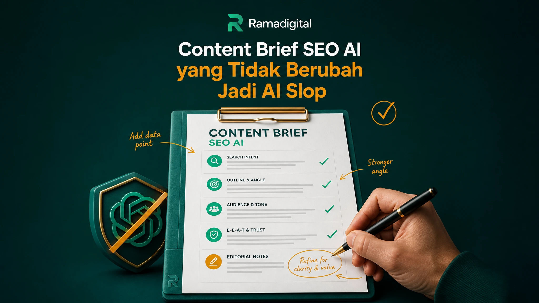Content Brief SEO AI yang Tidak Berubah Jadi AI Slop