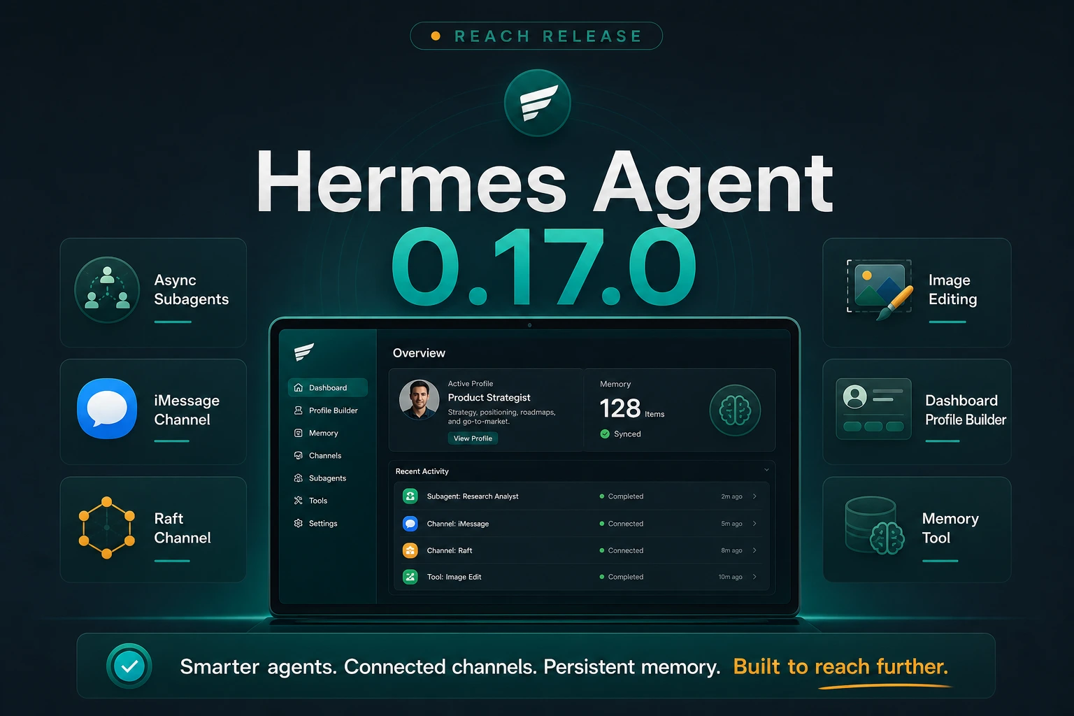 Hermes Agent 0.17.0: Reach Release, Async Subagents, dan Channel Baru