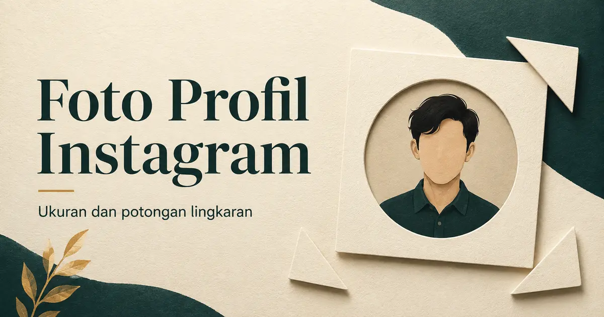 Ilustrasi area aman foto profil Instagram berbentuk lingkaran