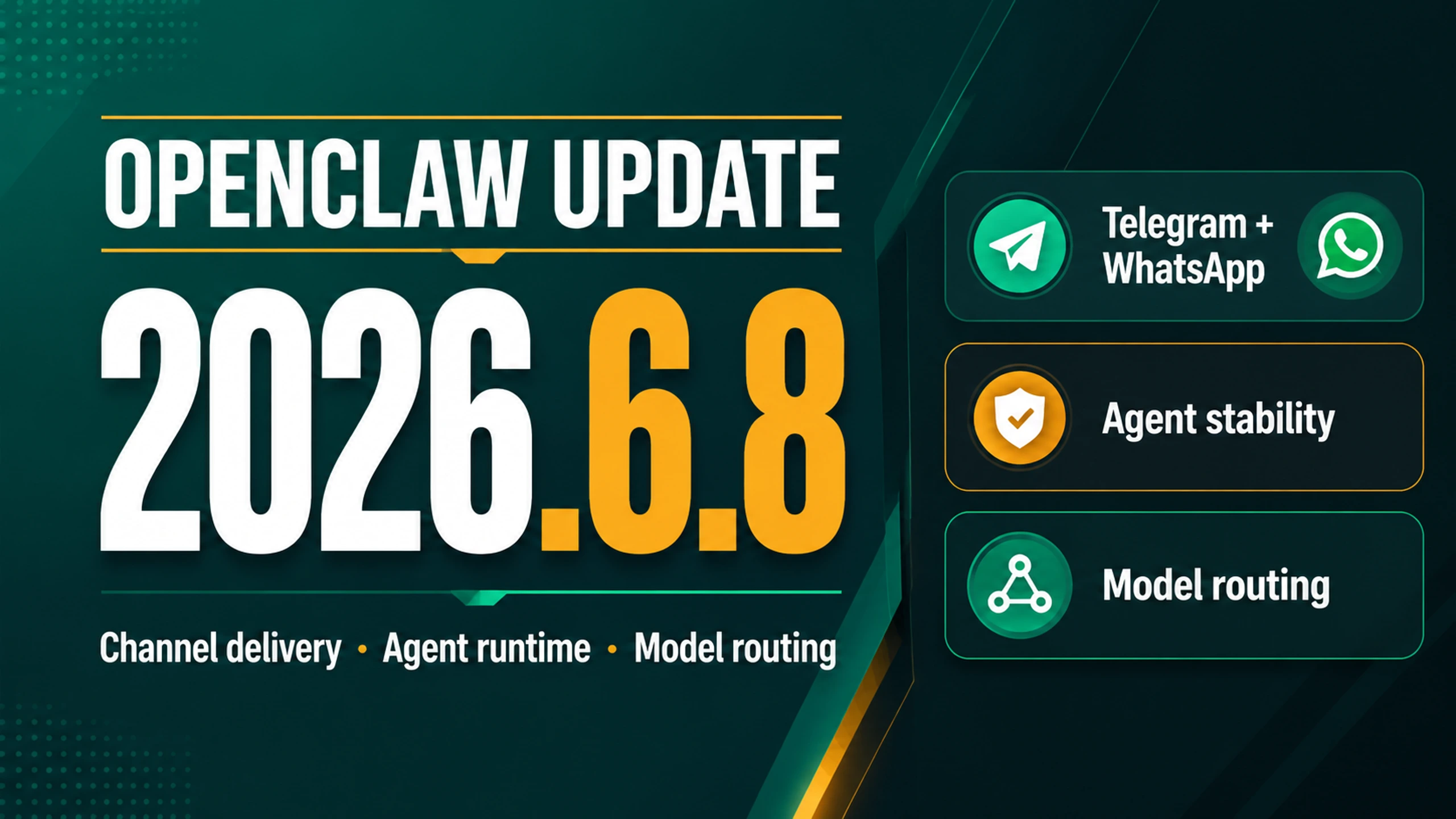 Update OpenClaw 2026.6.8: Channel Delivery, Agent Runtime, dan Model Routing Lebih Stabil
