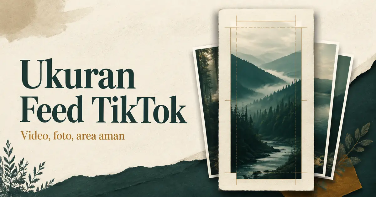 Ilustrasi area aman creative video vertikal TikTok