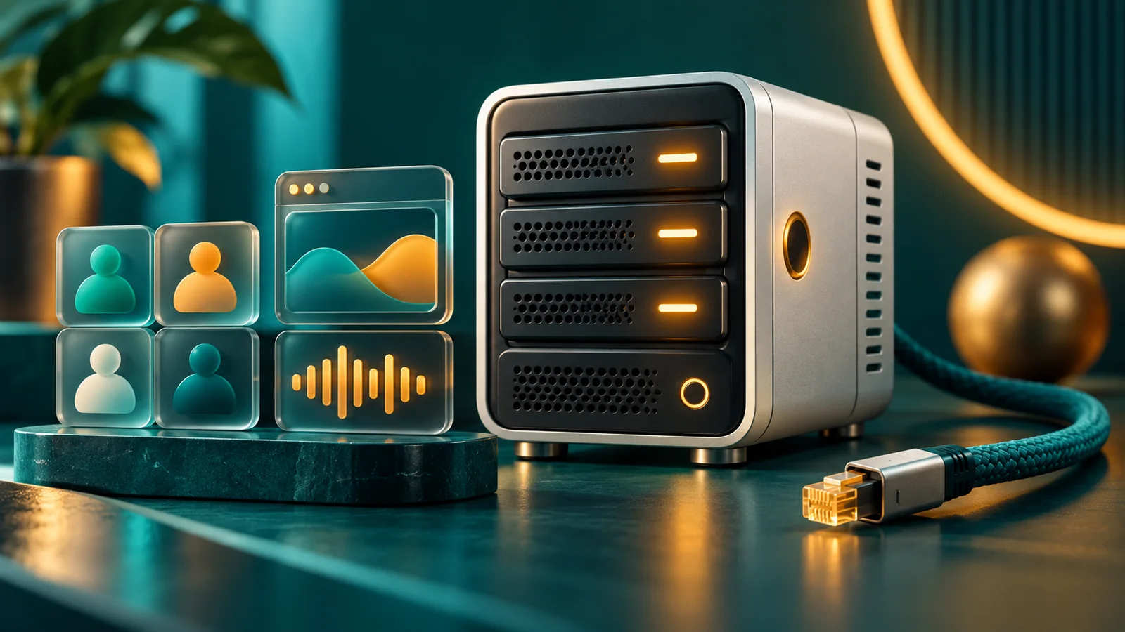 Server dengan modul fitur baru dan kabel jaringan terlepas, menggambarkan upgrade OpenClaw yang belum sempurna.