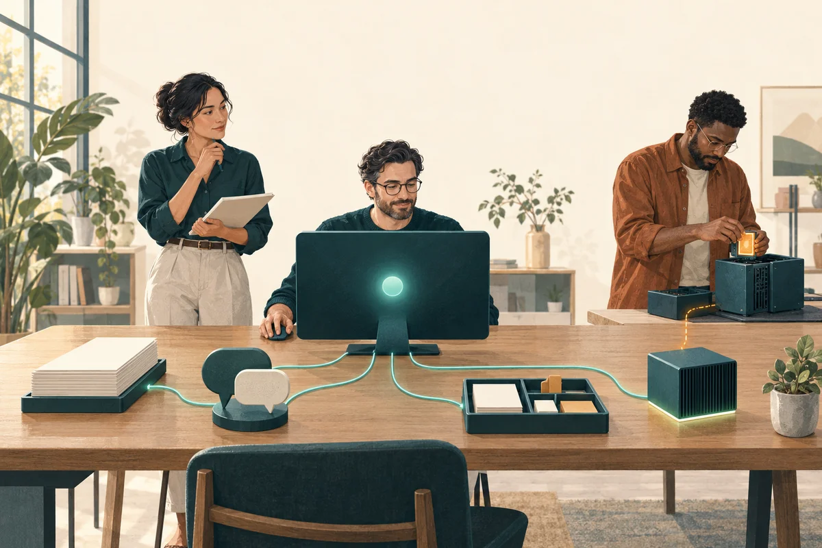 A business owner connects Hermes Agent to work applications in one workspace