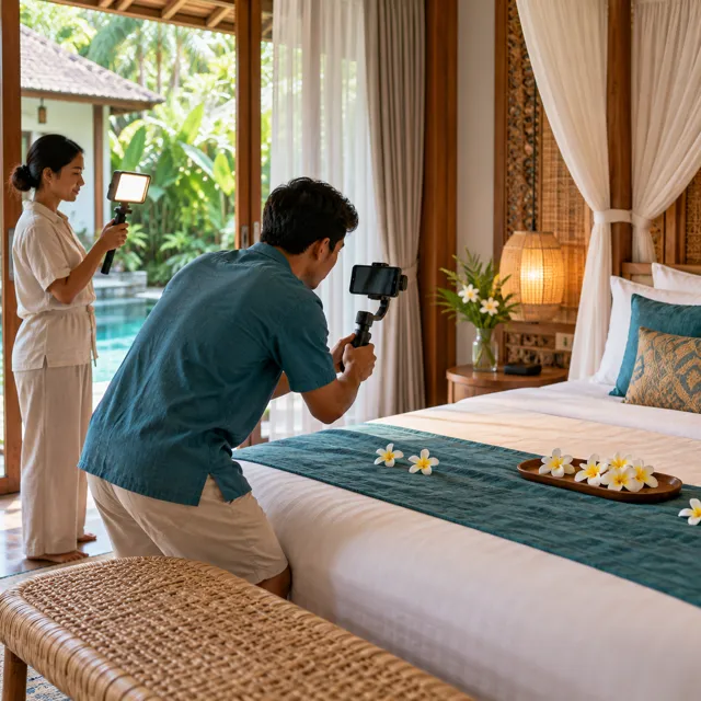 Contoh post: Hari shoot · di balik layar