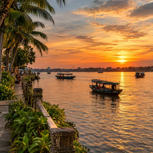 Contoh post: Senja di tepi sungai