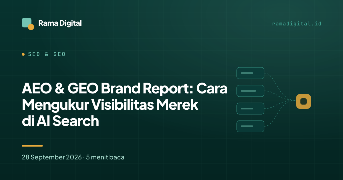AEO & GEO Brand Report: Cara Mengukur Visibilitas Merek di AI Search