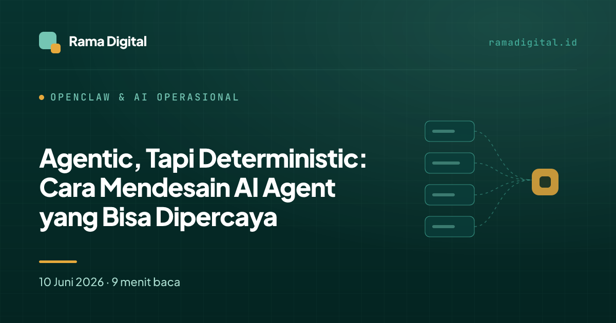 Agentic, Tapi Deterministic: Cara Mendesain AI Agent yang Bisa Dipercaya