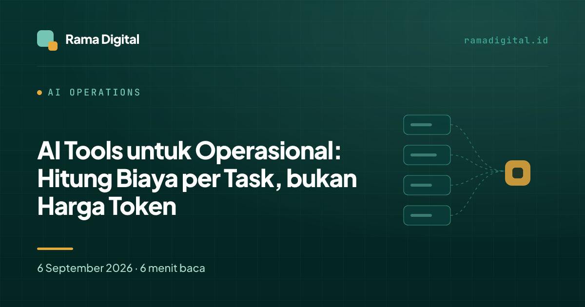 AI Tools untuk Operasional: Hitung Biaya per Task, bukan Harga Token