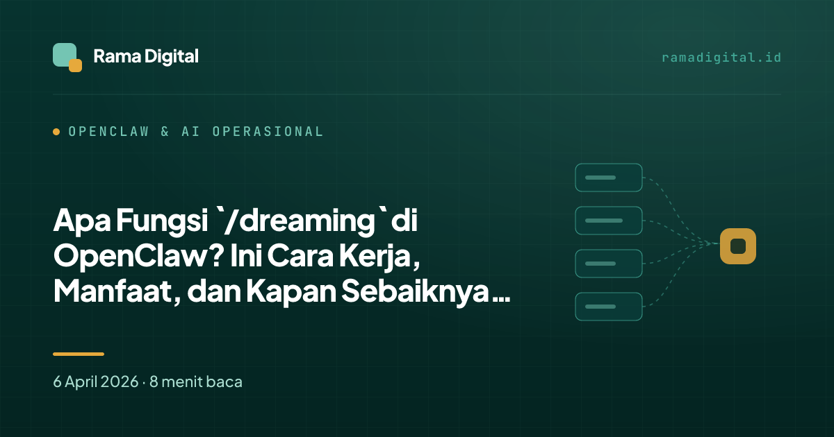 Apa Fungsi `/dreaming` di OpenClaw? Ini Cara Kerja, Manfaat, dan Kapan Sebaiknya Dipakai