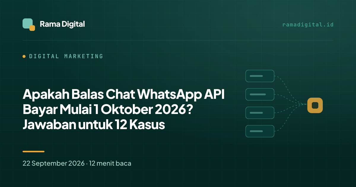 Apakah Balas Chat WhatsApp API Bayar Mulai 1 Oktober 2026? Jawaban untuk 12 Kasus