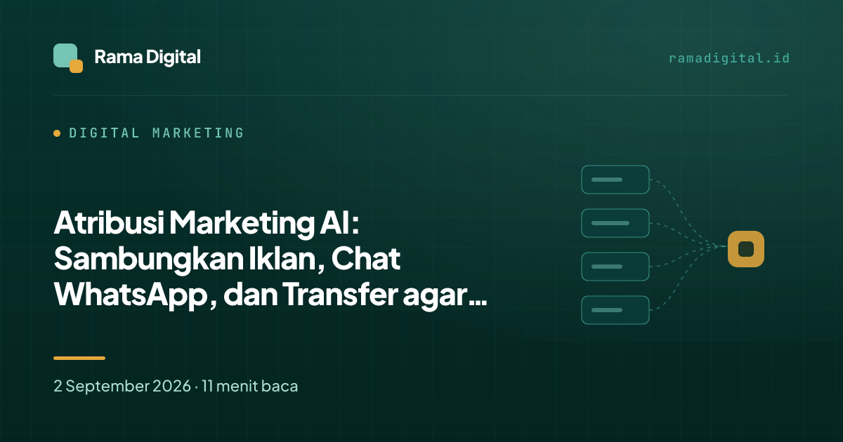 Atribusi Marketing AI: Sambungkan Iklan, Chat WhatsApp, dan Transfer agar Meta Belajar dari Pembeli Nyata