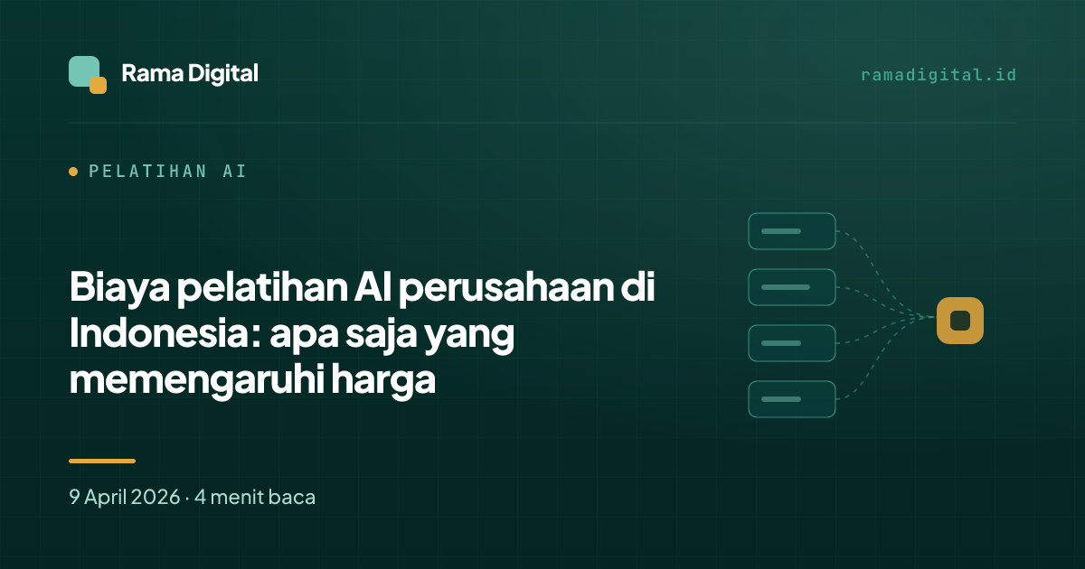 Biaya pelatihan AI perusahaan di Indonesia: apa saja yang memengaruhi harga