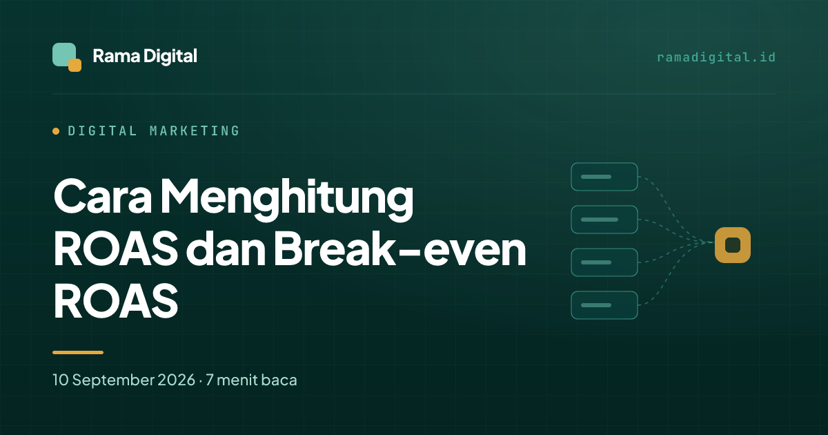 Cara Menghitung ROAS dan Break-even ROAS