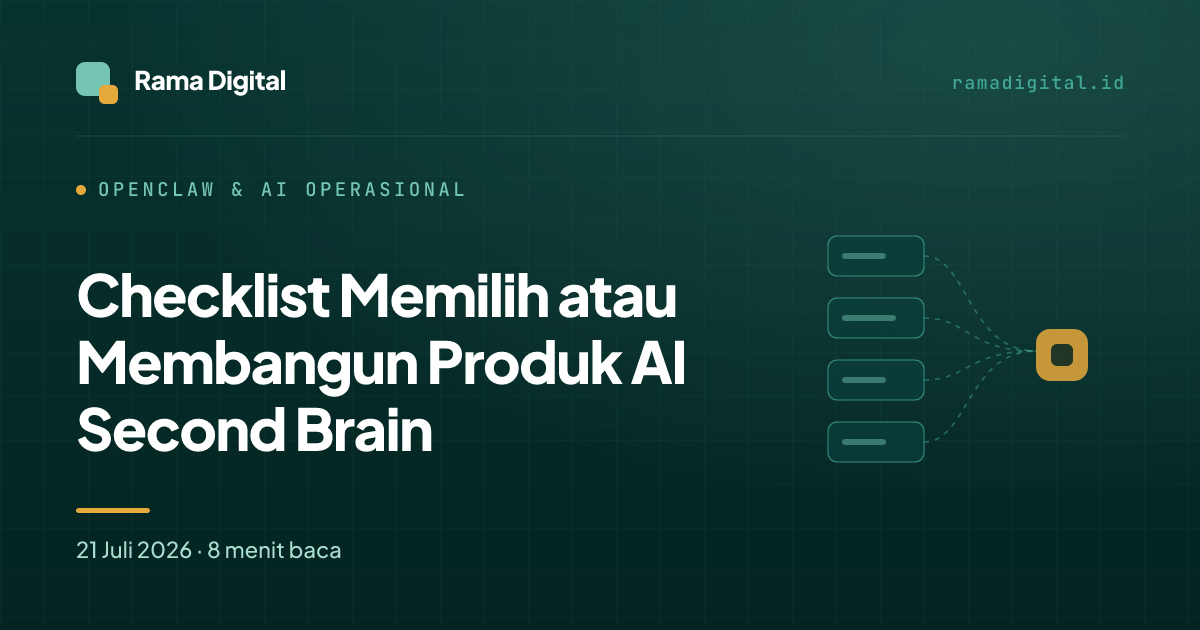Checklist Memilih atau Membangun Produk AI Second Brain