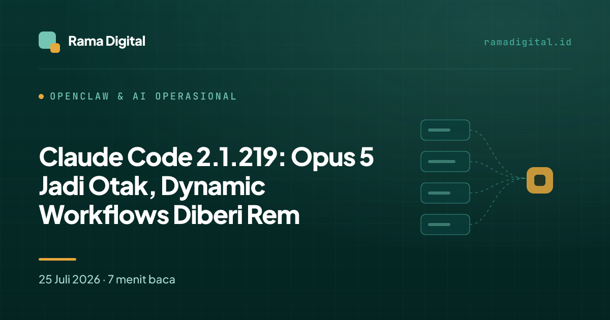 Claude Code 2.1.219: Opus 5 Jadi Otak, Dynamic Workflows Diberi Rem