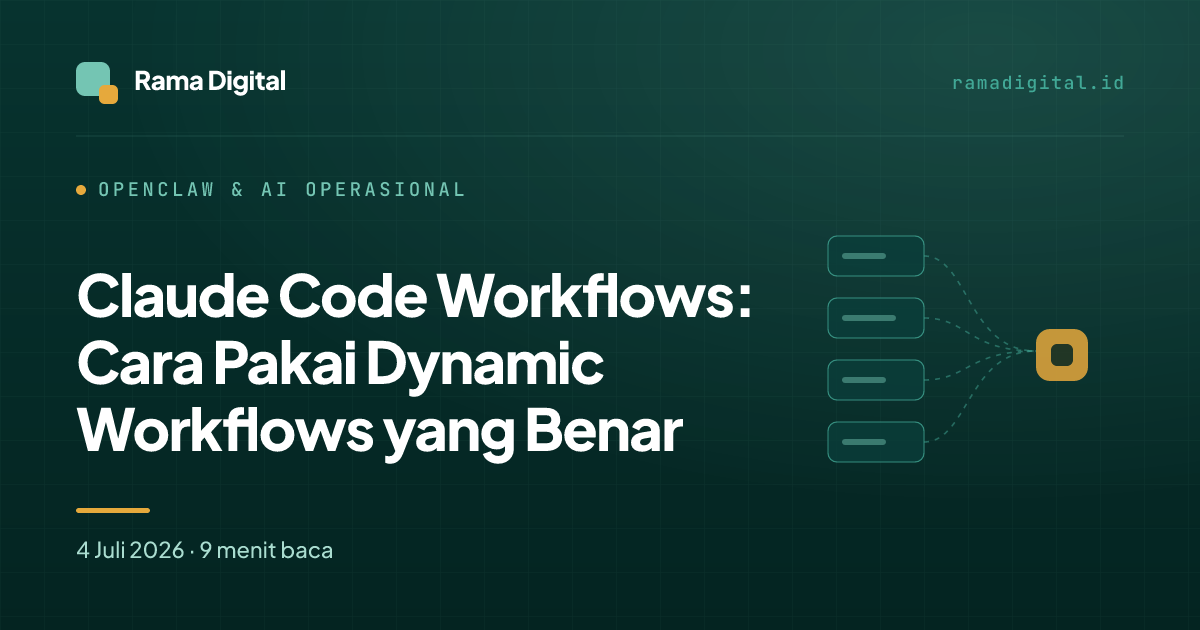Claude Code Workflows: Cara Pakai Dynamic Workflows yang Benar