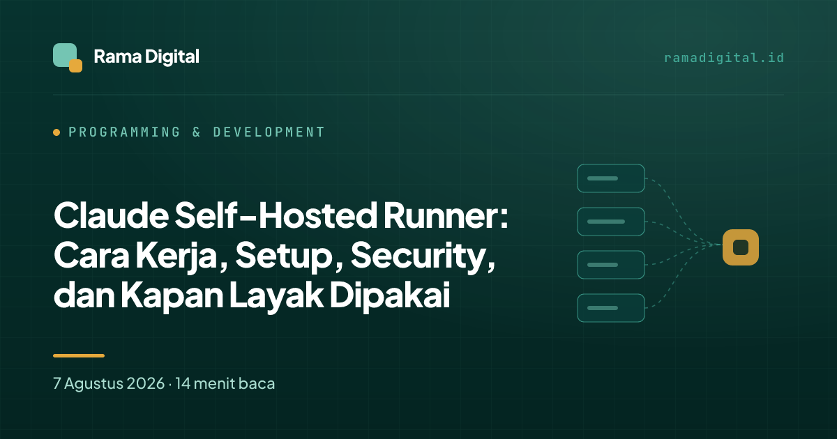 Claude Self-Hosted Runner: Cara Kerja, Setup, Security, dan Kapan Layak Dipakai