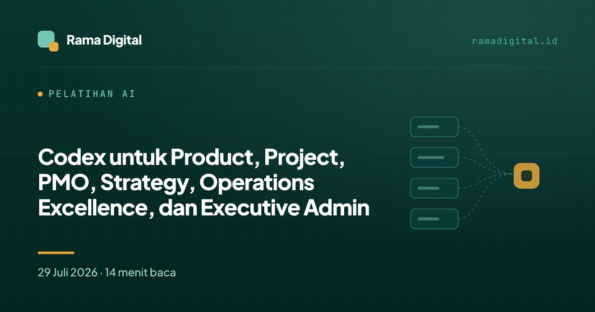 Codex untuk Product, Project, PMO, Strategy, Operations Excellence, dan Executive Admin