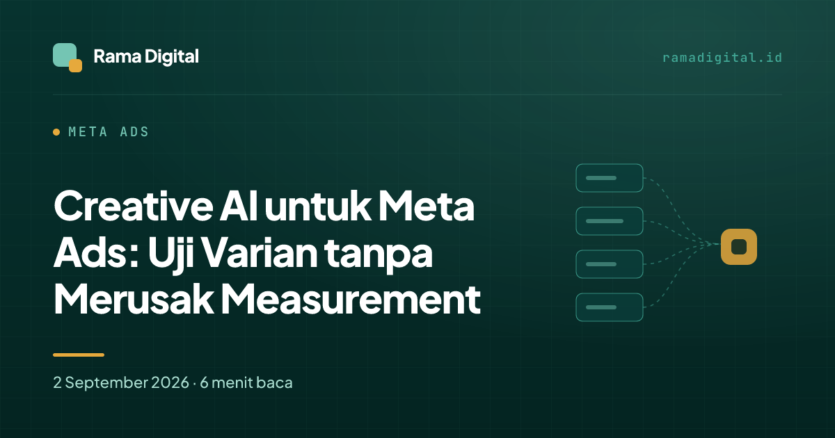 Creative AI untuk Meta Ads: Uji Varian tanpa Merusak Measurement