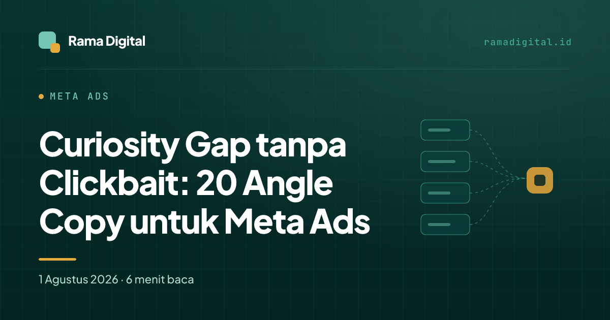 Curiosity Gap tanpa Clickbait: 20 Angle Copy untuk Meta Ads