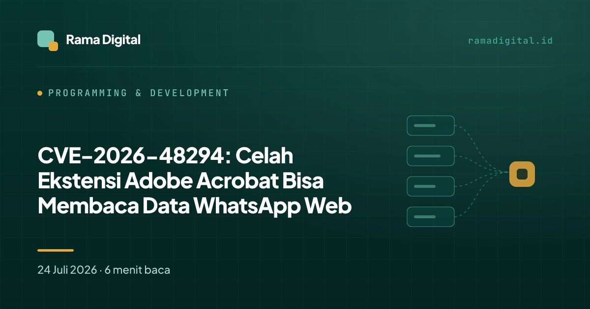 CVE-2026-48294: Celah Ekstensi Adobe Acrobat Bisa Membaca Data WhatsApp Web