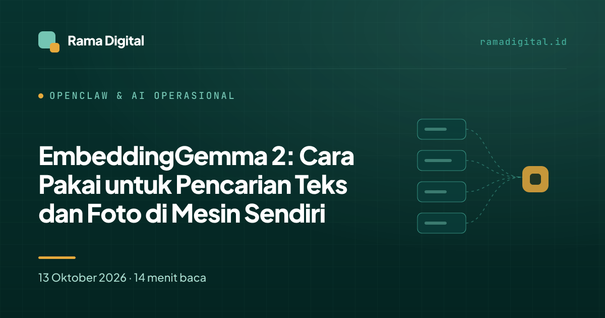 EmbeddingGemma 2: Cara Pakai untuk Pencarian Teks dan Foto di Mesin Sendiri