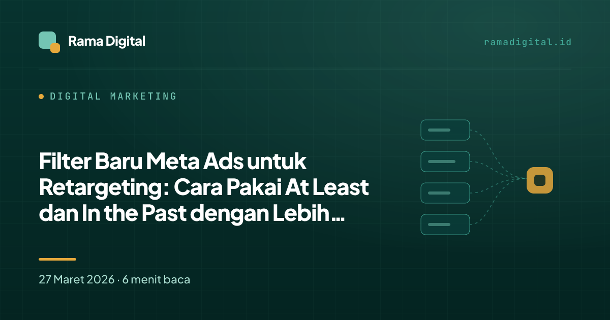 Filter Baru Meta Ads untuk Retargeting: Cara Pakai At Least dan In the Past dengan Lebih Tajam