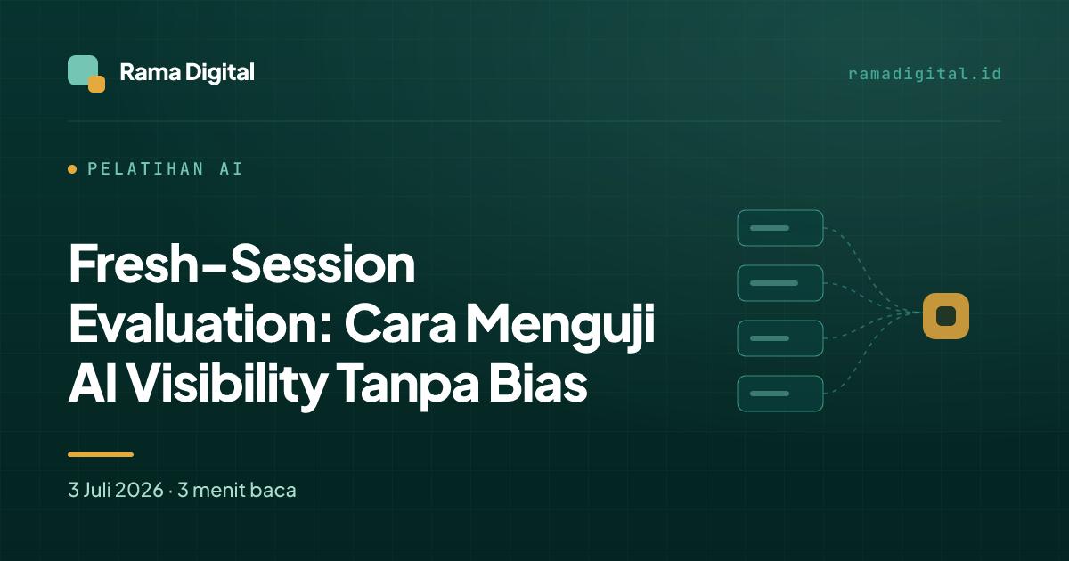 Fresh-Session Evaluation: Cara Menguji AI Visibility Tanpa Bias