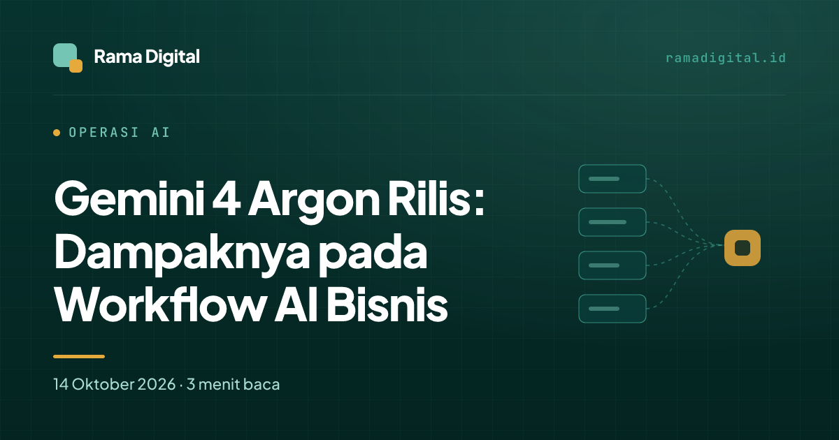 Gemini 4 Argon Rilis: Dampaknya pada Workflow AI Bisnis