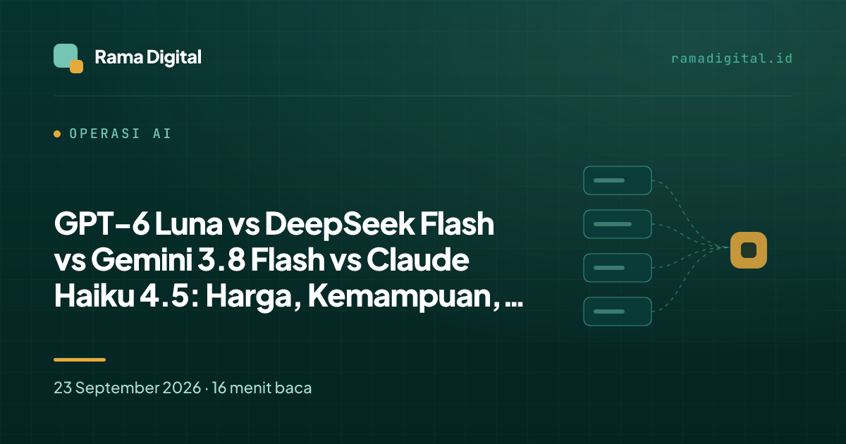 GPT-6 Luna vs DeepSeek Flash vs Gemini 3.8 Flash vs Claude Haiku 4.5: Harga, Kemampuan, dan Use Case
