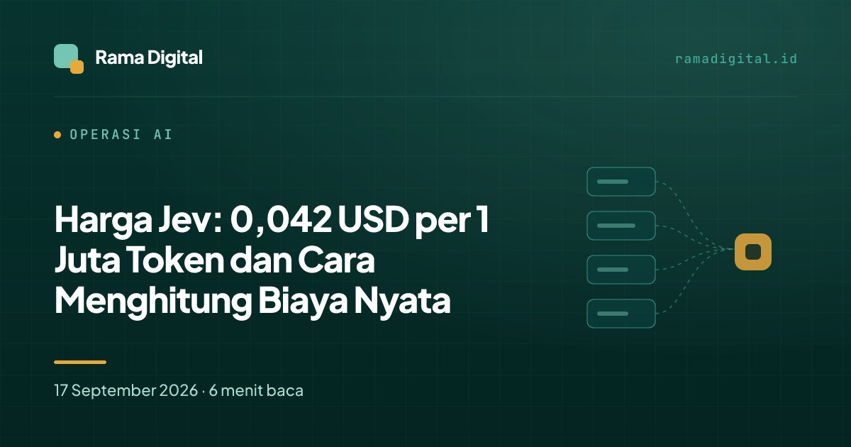 Harga Jev: 0,042 USD per 1 Juta Token dan Cara Menghitung Biaya Nyata