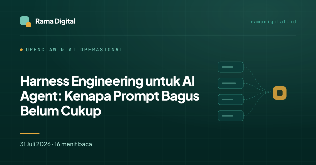 Harness Engineering untuk AI Agent: Kenapa Prompt Bagus Belum Cukup