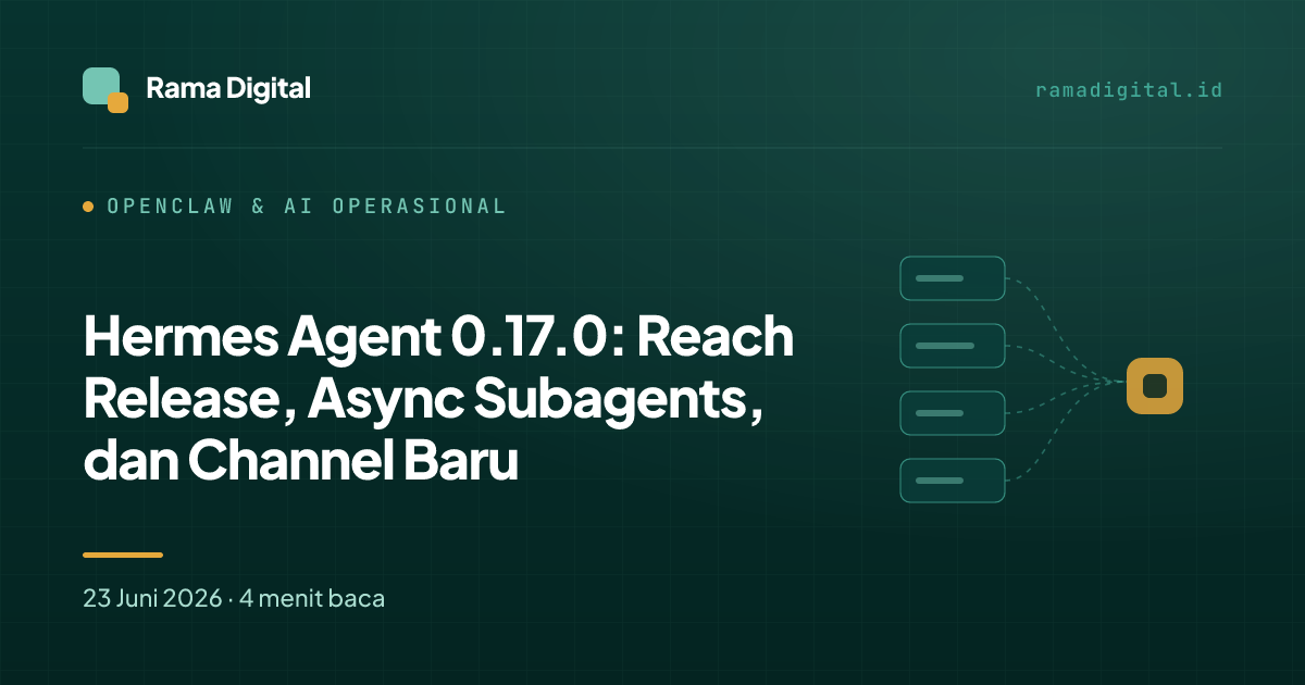 Hermes Agent 0.17.0: Reach Release, Async Subagents, dan Channel Baru