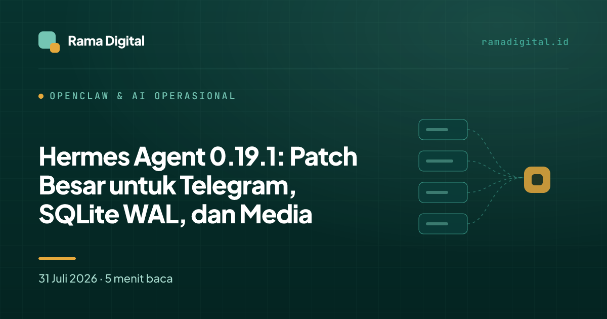 Hermes Agent 0.19.1: Patch Besar untuk Telegram, SQLite WAL, dan Media