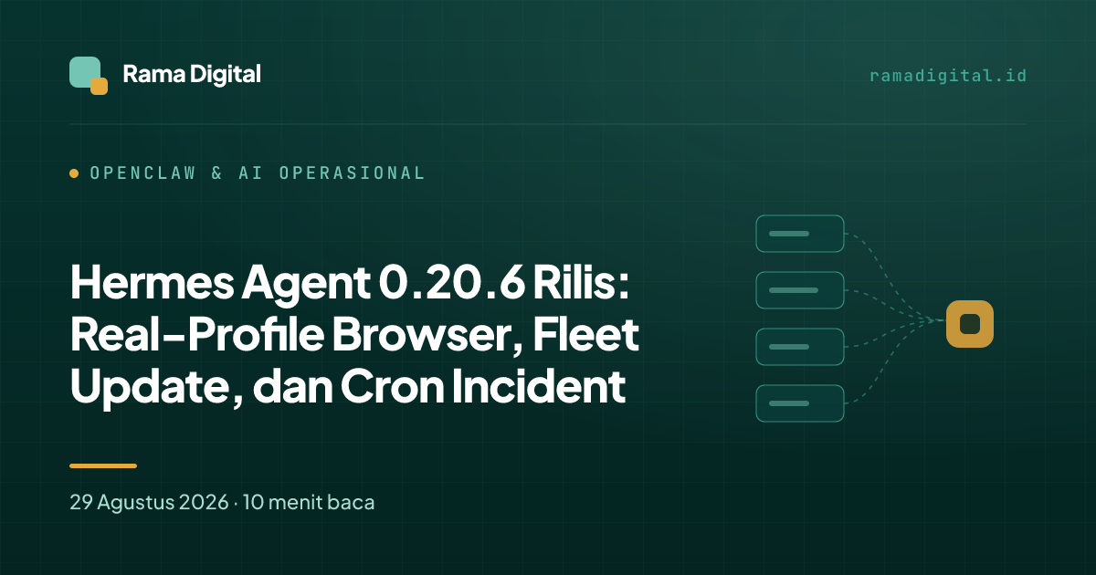 Hermes Agent 0.20.6 Rilis: Real-Profile Browser, Fleet Update, dan Cron Incident