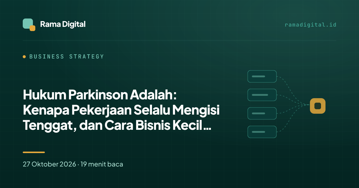 Hukum Parkinson Adalah: Kenapa Pekerjaan Selalu Mengisi Tenggat, dan Cara Bisnis Kecil Melawannya