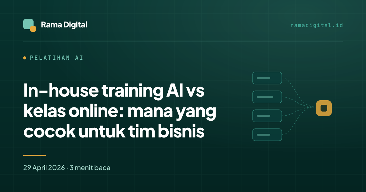 In-house training AI vs kelas online: mana yang cocok untuk tim bisnis