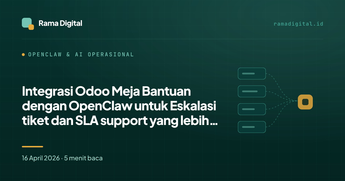 Integrasi Odoo Meja Bantuan dengan OpenClaw untuk Eskalasi tiket dan SLA support yang lebih disiplin