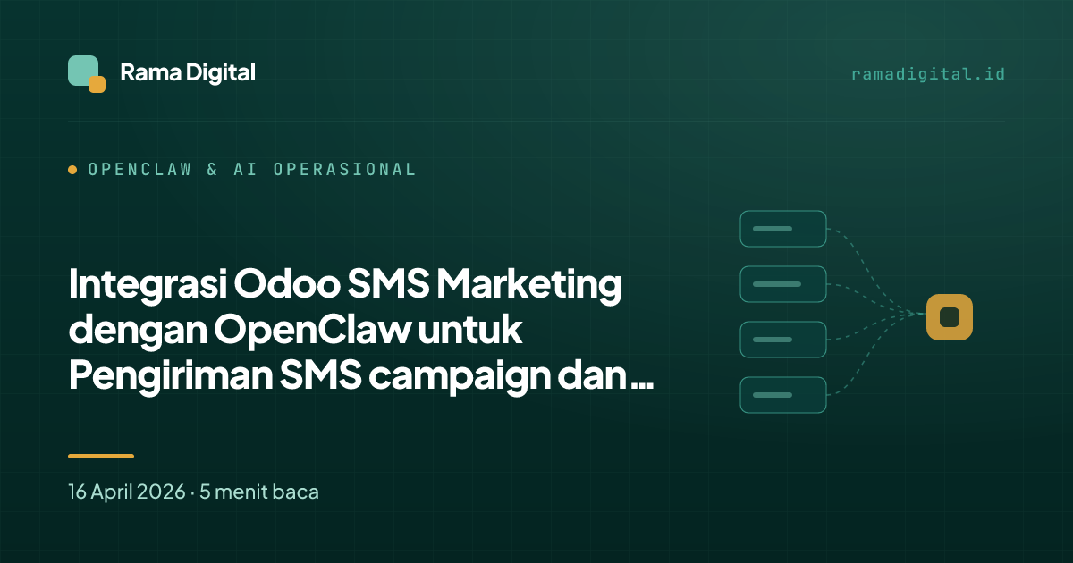 Integrasi Odoo SMS Marketing dengan OpenClaw untuk Pengiriman SMS campaign dan kontrol follow-up