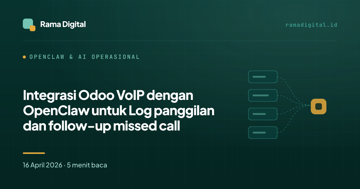 Integrasi Odoo VoIP dengan OpenClaw untuk Log panggilan dan follow-up missed call