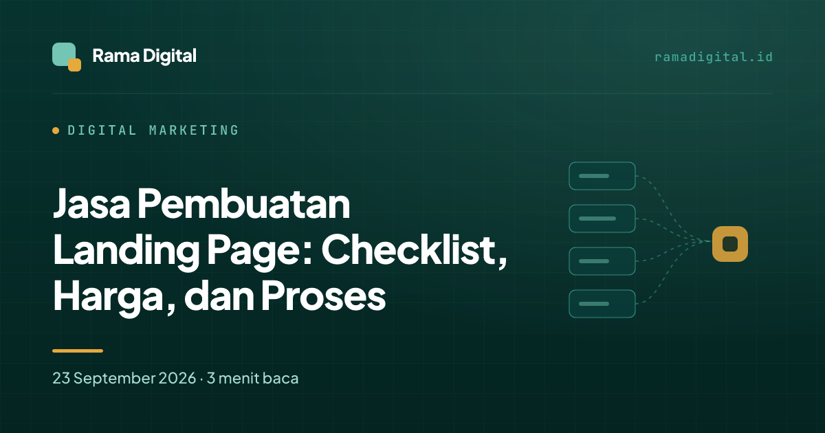 Jasa Pembuatan Landing Page: Checklist, Harga, dan Proses
