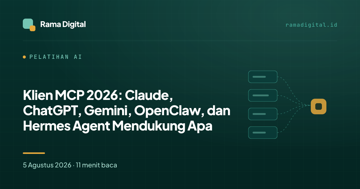 Klien MCP 2026: Claude, ChatGPT, Gemini, OpenClaw, dan Hermes Agent Mendukung Apa