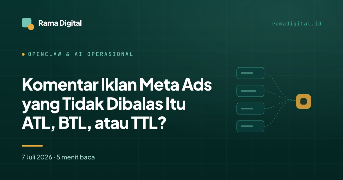 Komentar Iklan Meta Ads yang Tidak Dibalas Itu ATL, BTL, atau TTL?