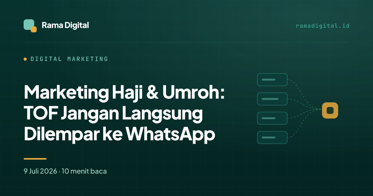 Marketing Haji & Umroh: TOF Jangan Langsung Dilempar ke WhatsApp