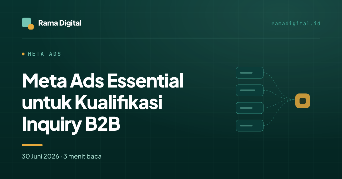 Meta Ads Essential untuk Kualifikasi Inquiry B2B
