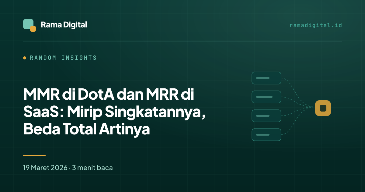 MMR di DotA dan MRR di SaaS: Mirip Singkatannya, Beda Total Artinya