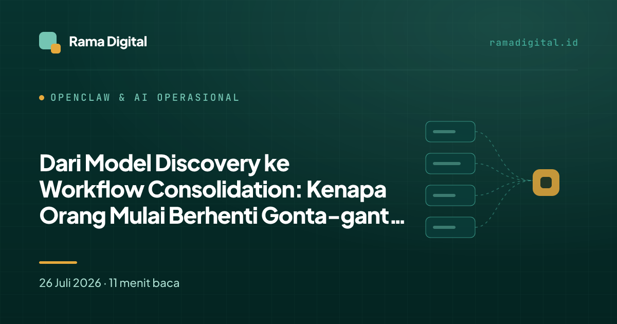 Dari Model Discovery ke Workflow Consolidation: Kenapa Orang Mulai Berhenti Gonta-ganti AI